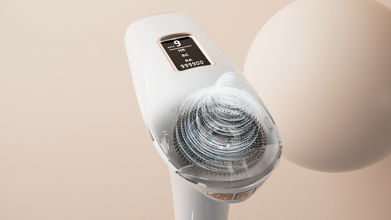 【C4D动态设计】脱毛仪三维动态卖点动画视频