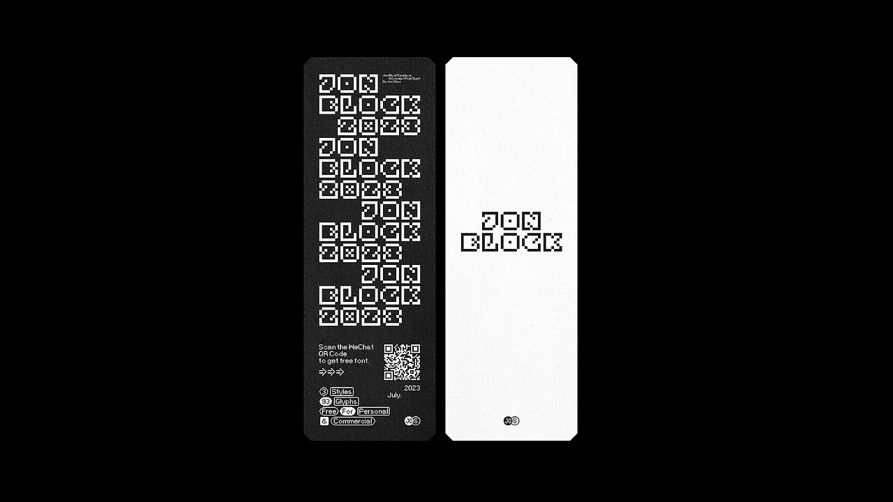Jon Block丨免费西文像素字体👾（图ZMzQ3MDYxOTIw） - 字体/字形 - 站酷设计师JonChou原创素材 - 站酷ZCOOL