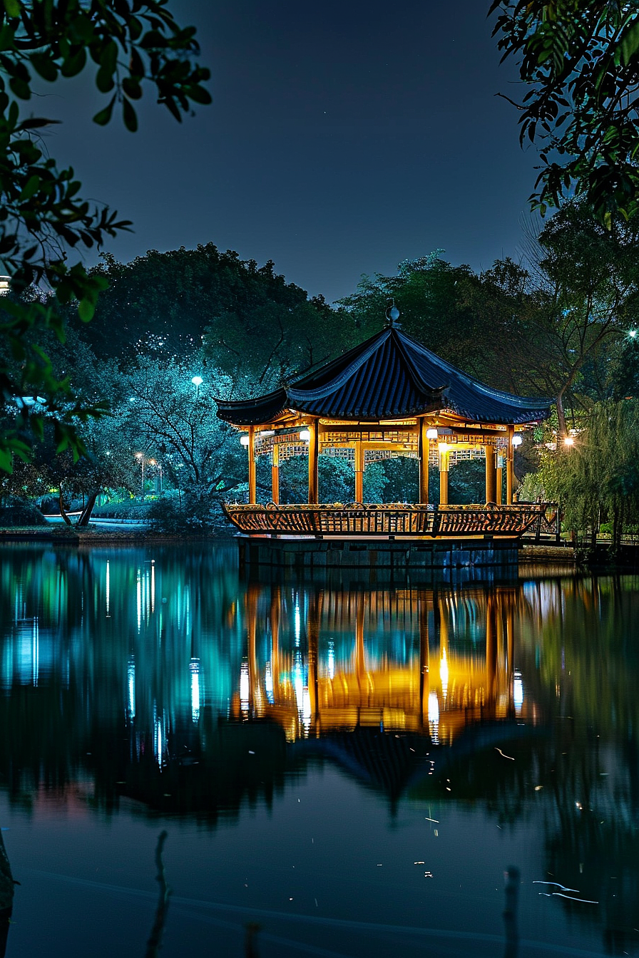夜景亭子