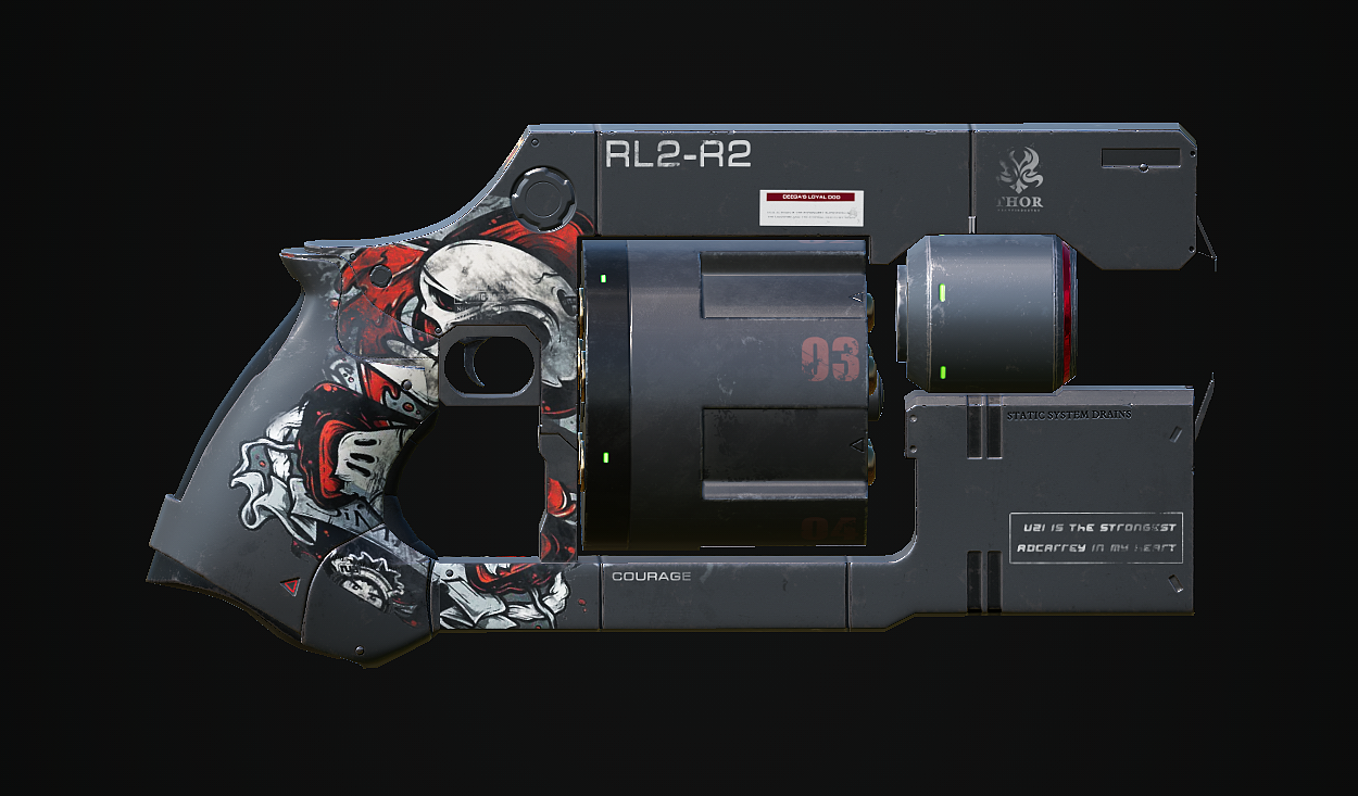 3DMax/科幻枪械/左轮手枪/萌新3D第一件作品