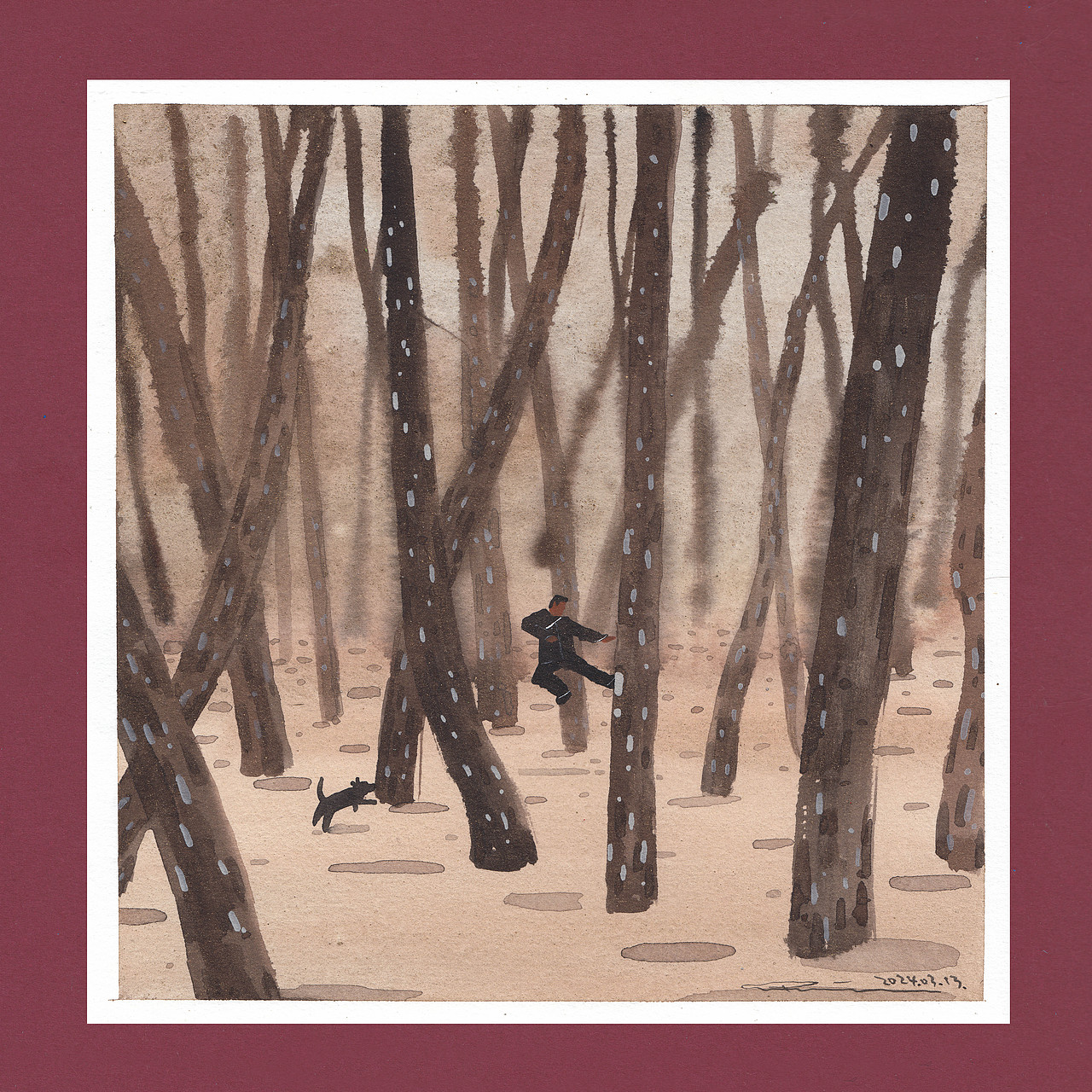 我的第56-58本画本-一人一狗的生活游记