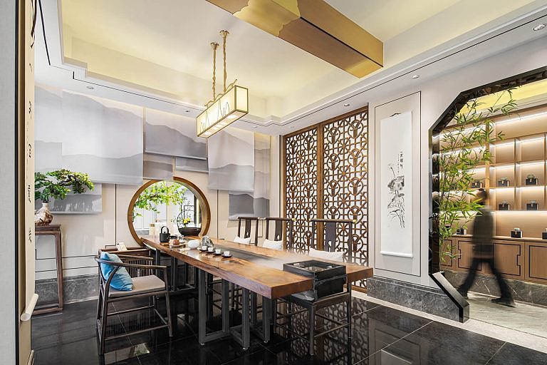 茗
一壶清茶,一方天地<br>屏风、隔断、茶器、墨宝<br>相映,相应