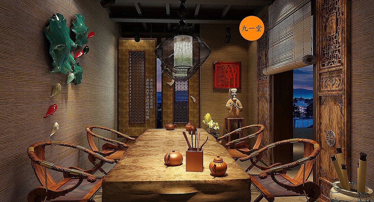 幽蘭茶艺馆-品牌店面设计（图ZMzQ4NTI2NjY4） - 品牌 - 站酷设计师成都品牌策划公司原创素材 - 站酷ZCOOL