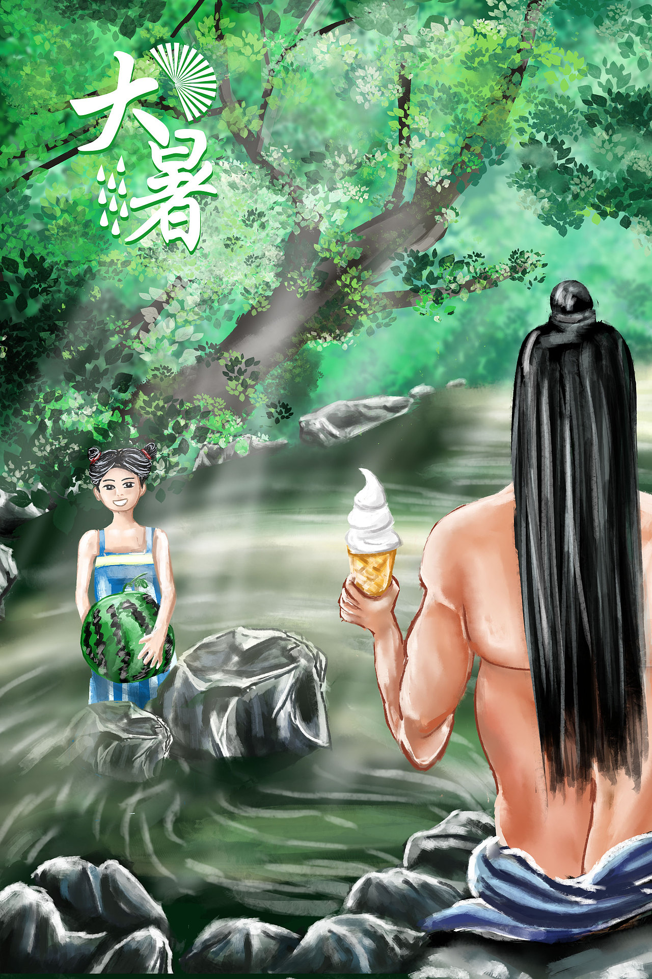 二十四节气——炎节（图ZMzUxNDQ3Nzcy） - 创作习作 - 站酷设计师雲翊原创素材 - 站酷ZCOOL