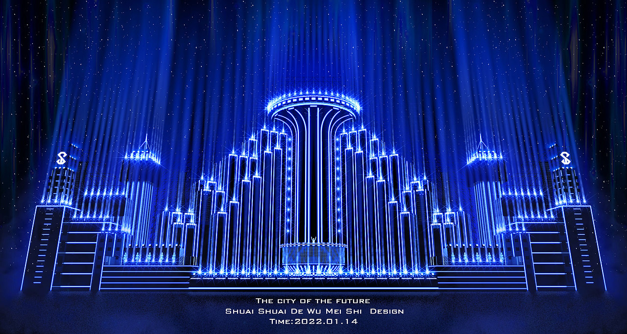 《The city of the future》电音节/音乐节舞台设计