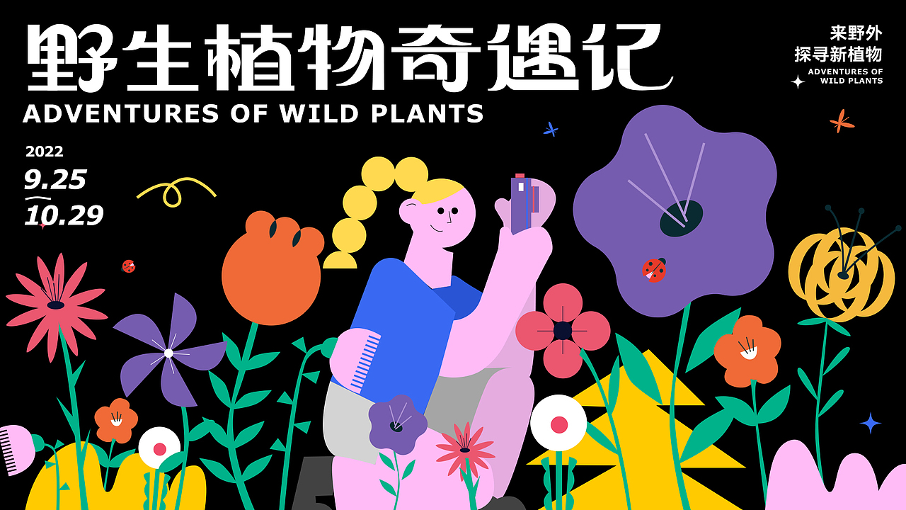 字体版式设计 ｜ 野生植物奇遇记（图ZMzE3NDg4Mjgw） - 海报 - 站酷设计师孟孟孟孟_原创素材 - 站酷ZCOOL