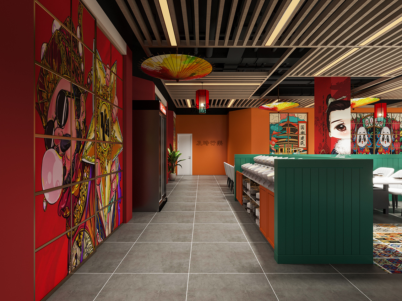 工装案例——国潮火锅店设计