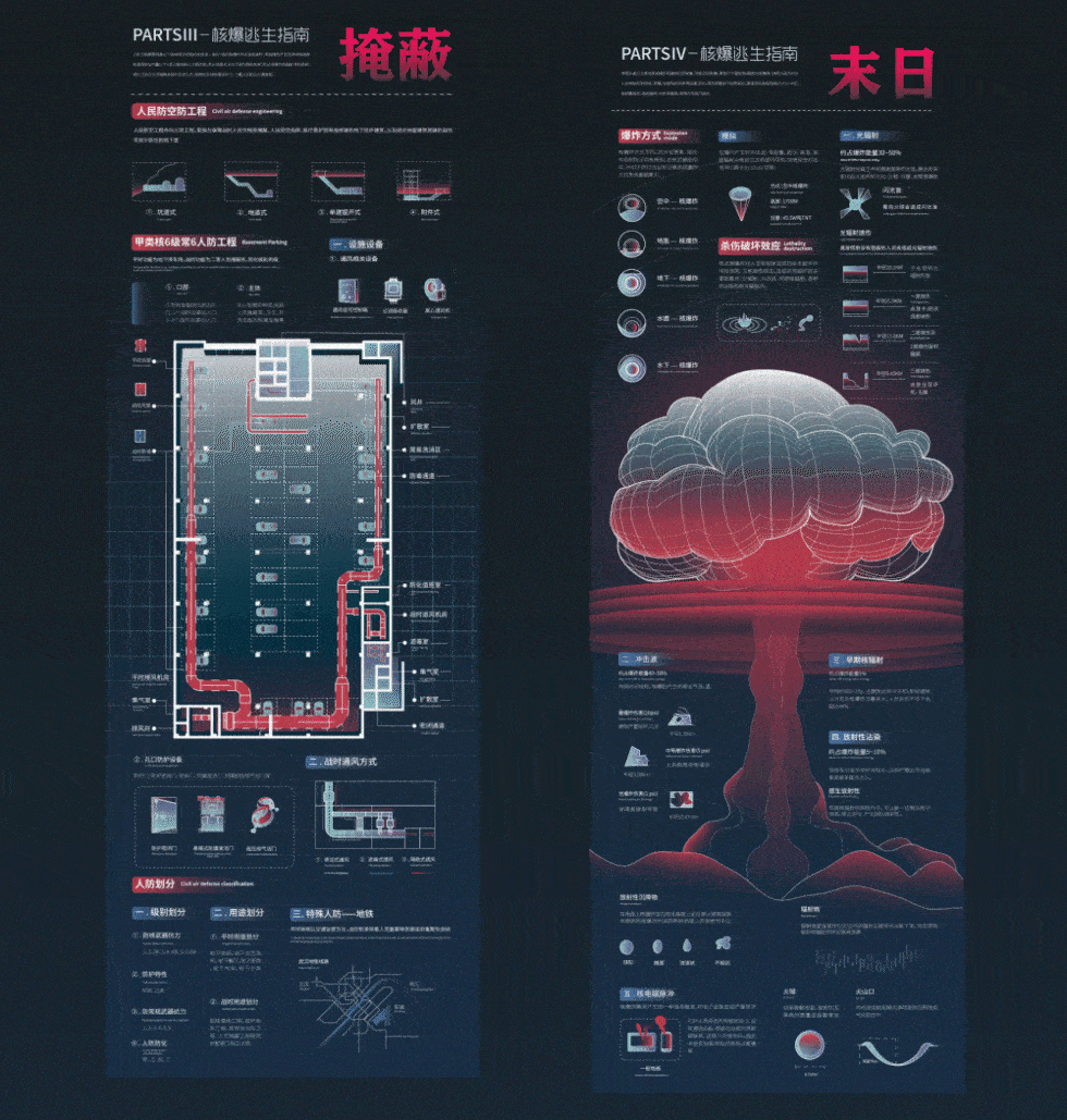 《核爆逃生指南》信息图表设计（图ZMzM4MjM5NDcy） - 信息图表 - 站酷设计师荒芸原创素材 - 站酷ZCOOL