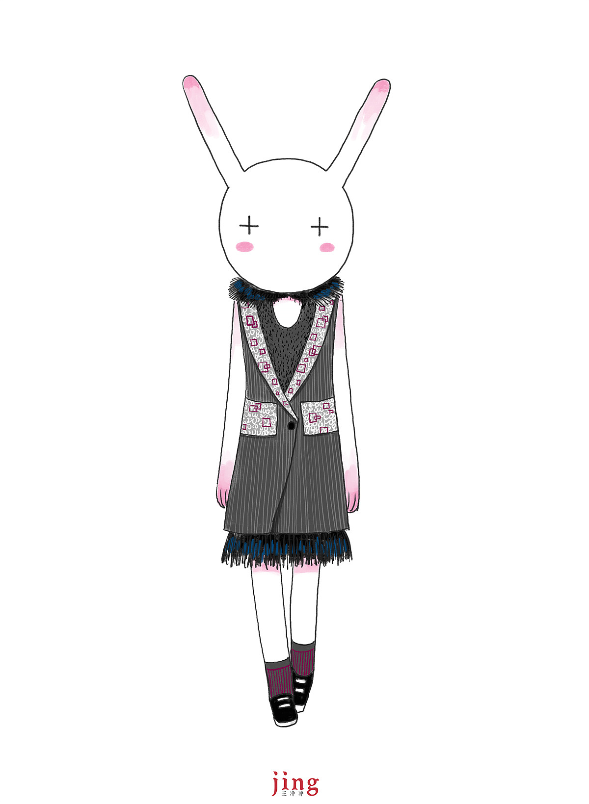 兔年插画-68幅艾玩兔服饰设计时尚插画（图ZMzExNTE5NjM2） - 创作习作 - 站酷设计师画儿晴天原创素材 - 站酷ZCOOL