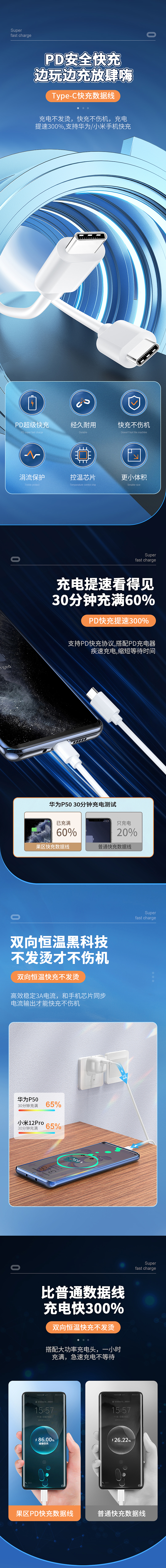 无线充+数据线详情页