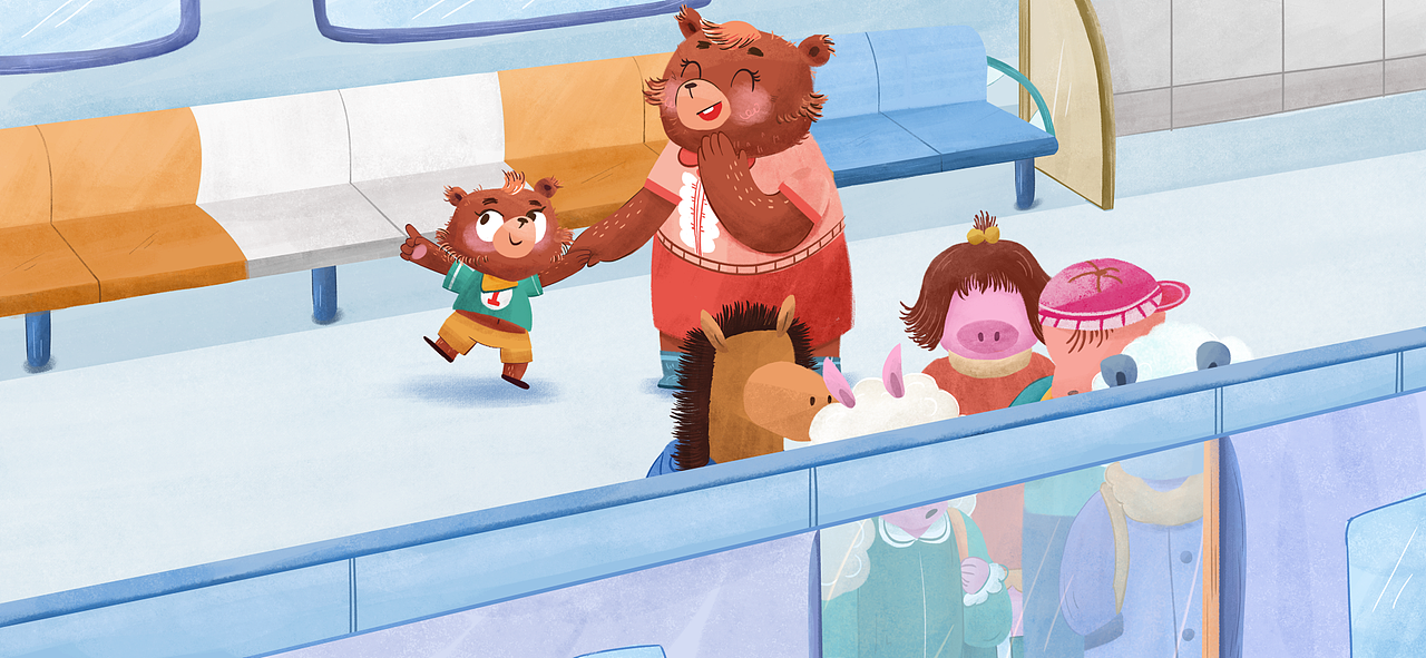 故事插图 | 去坐地铁啦~