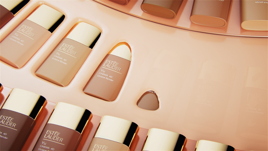 C4D——粉底液化妆品动画