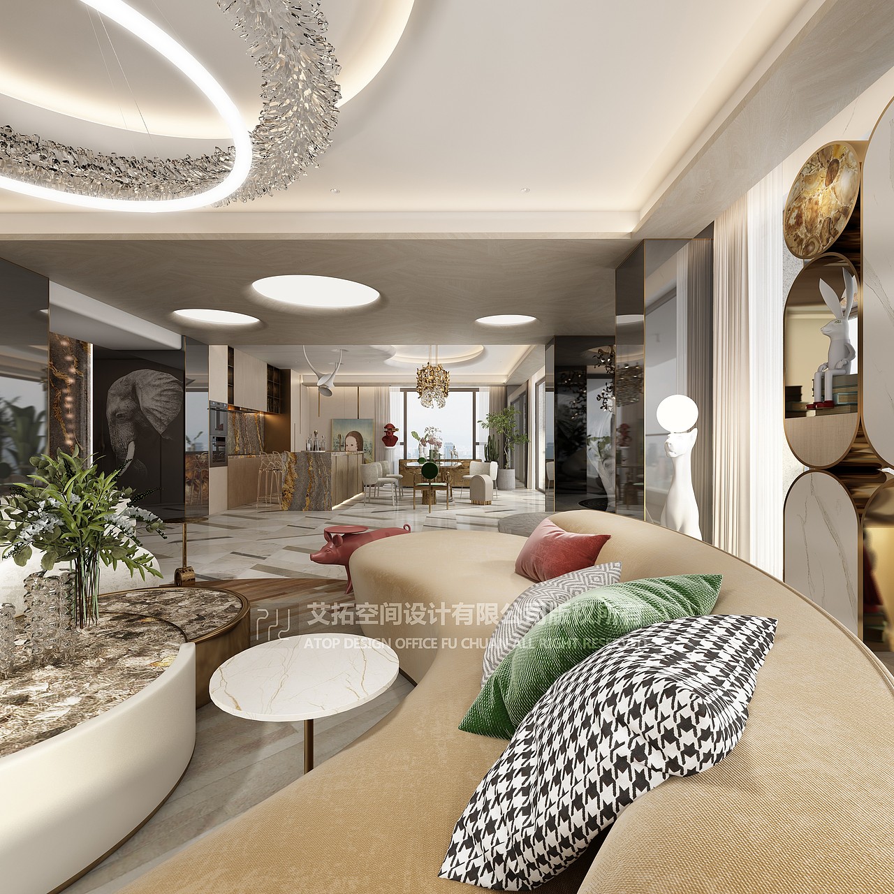 深圳艾拓设计：壹方玖誉400㎡，现代奢华风设计太美了（图ZMzIwNzAwMDY4） - 家装设计 - 站酷设计师深圳艾拓设计原创素材 - 站酷ZCOOL