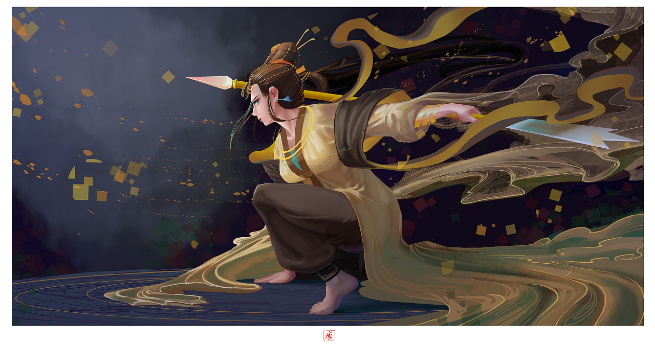 古风插画女武神