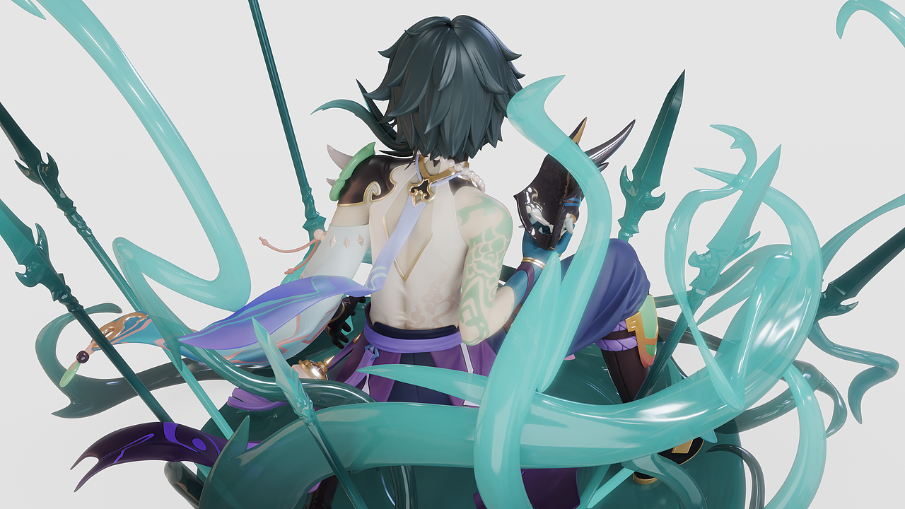 原神同人手办——魈（图ZMzI0Njg1NzI4） - 玩具 - 站酷设计师睿语_ReYU原创素材 - 站酷ZCOOL