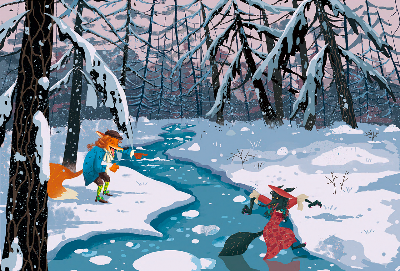 《列那狐的故事》原创插画（附过程）（图ZMzI0NTc4NjI0） - 商业插画 - 站酷设计师设计师奶片儿原创素材 - 站酷ZCOOL