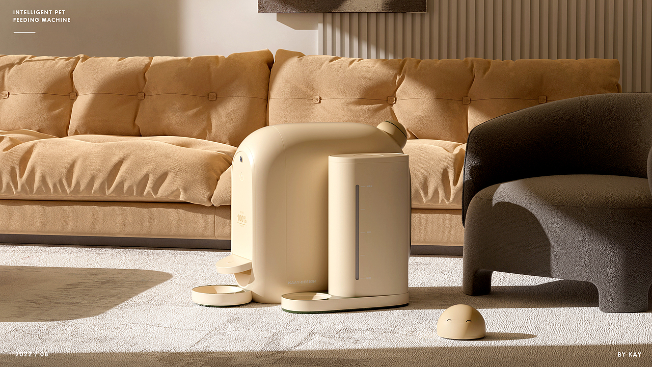 宠物喂食机外观ID设计 | ID design of pet feeder（图ZMzE4OTE5MTg4） - 玩具 - 站酷设计师设绘猫产品设计原创素材 - 站酷ZCOOL