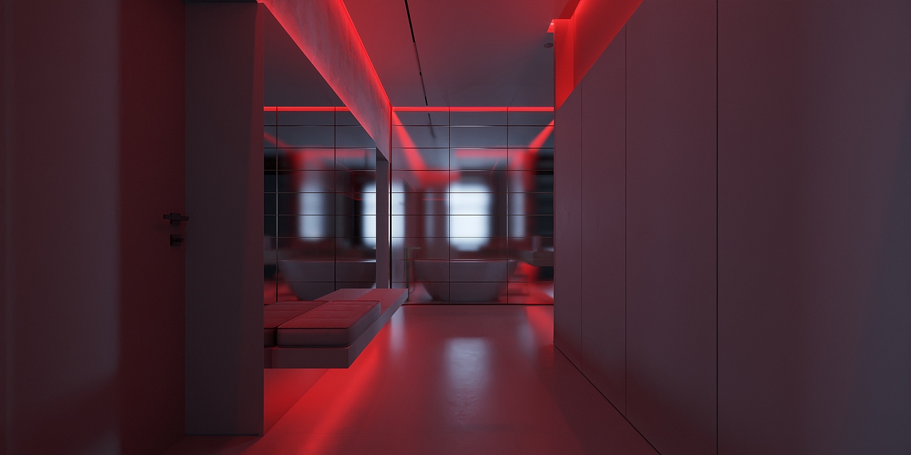 極簡的平層公寓