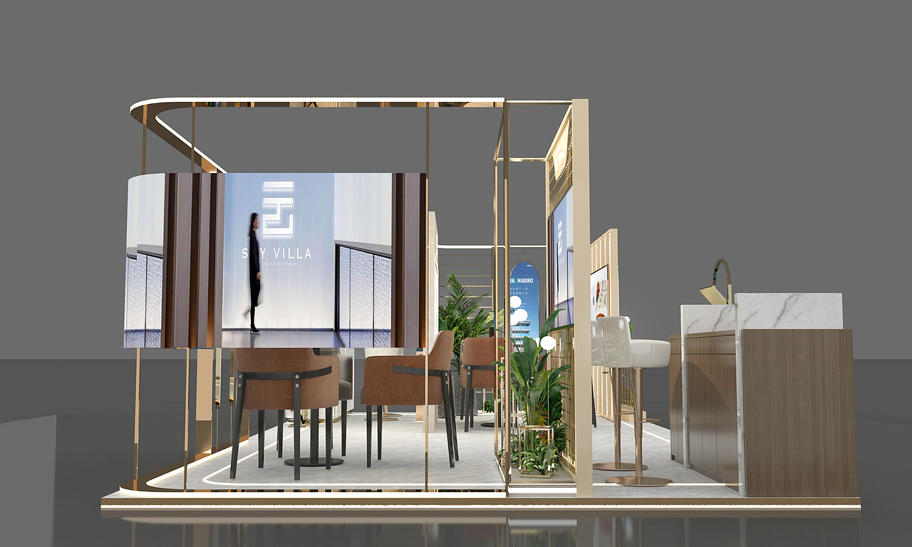 商场展位-金色小合集