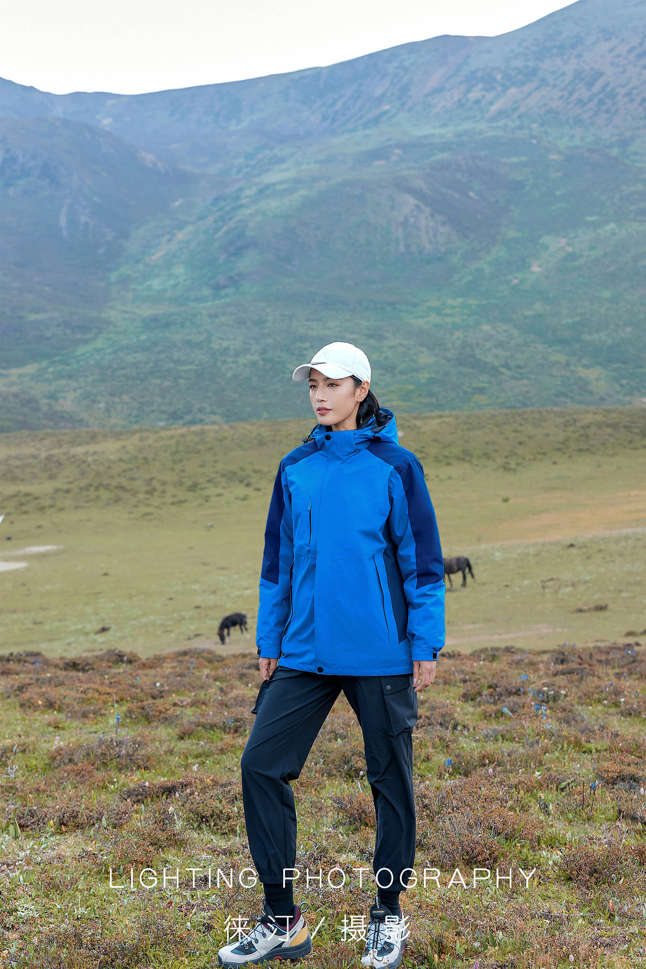 冲锋衣拍摄,户外服装摄影,川西拍摄,露营拍摄