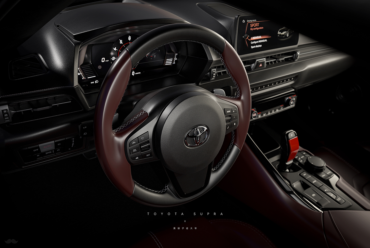 汽车场景渲染:Toyota-Supra