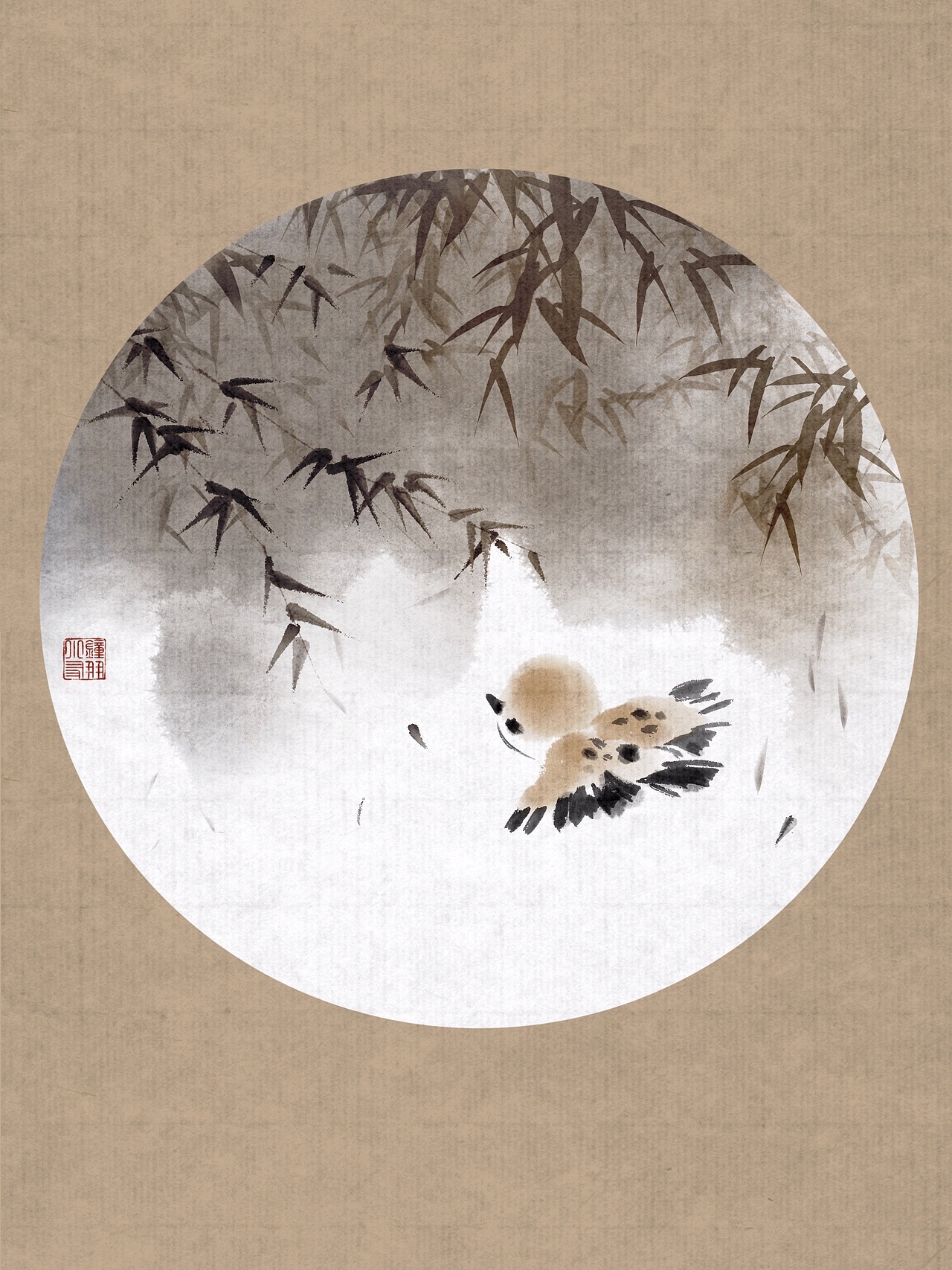 水墨花鸟系列（图ZMzYxMDIyMTU2） - 儿童插画 - 站酷设计师钟小朋友原创素材 - 站酷ZCOOL
