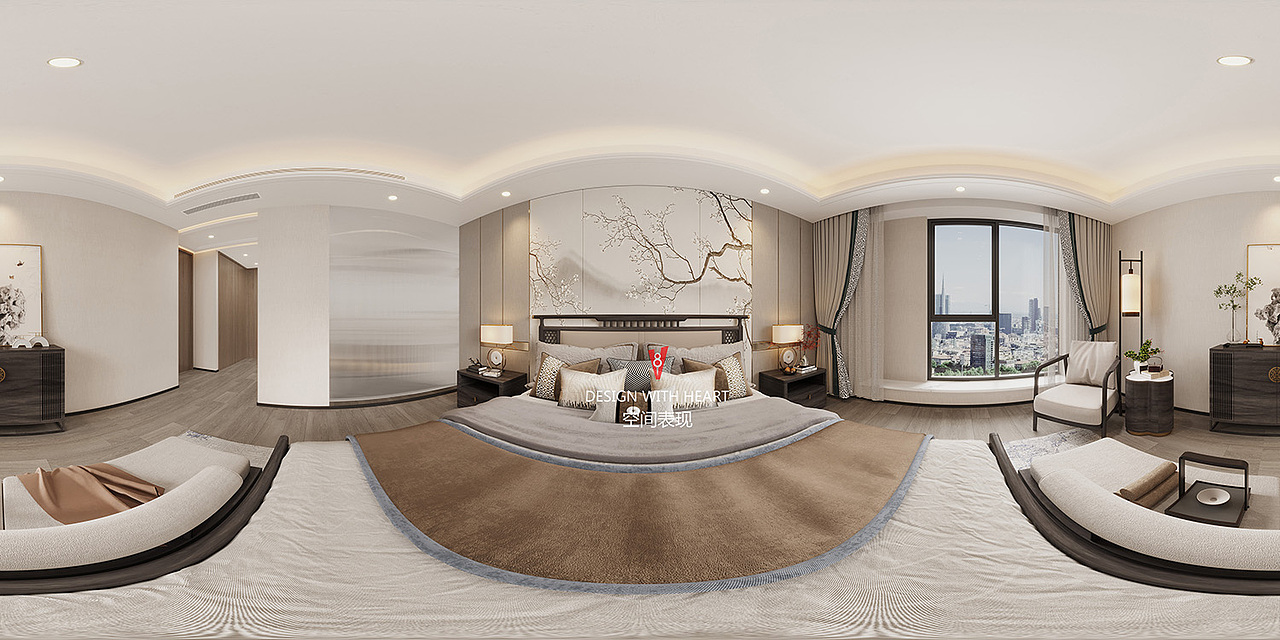 V8空间表现 | 新中式公寓设计