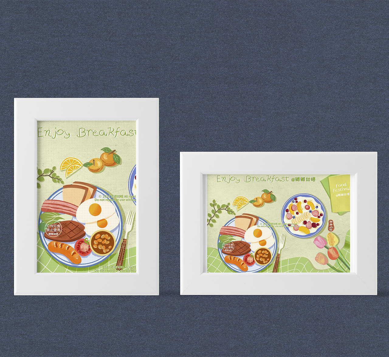 原创美食插画01｜把吃过的brunch画下来啦！