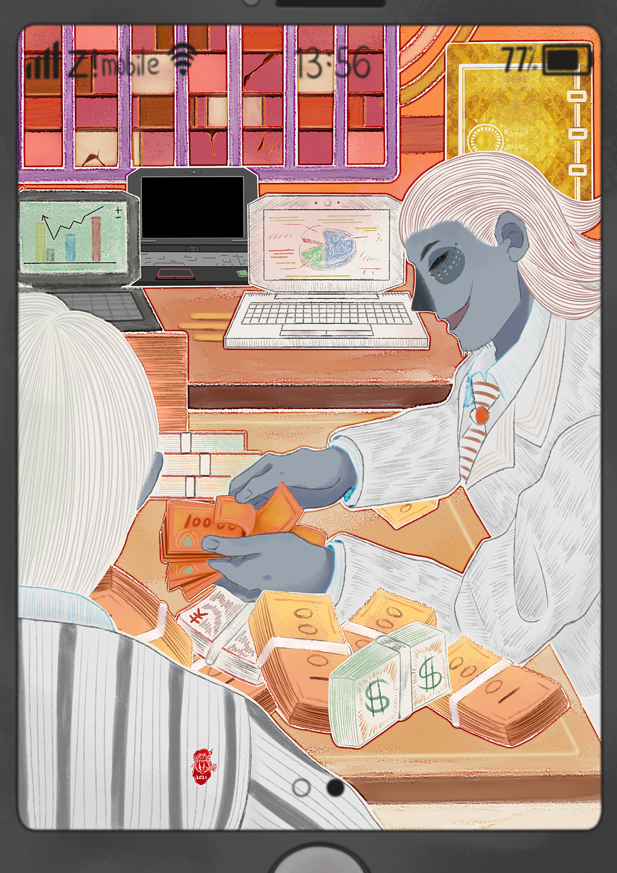 窥探（图ZMzI3ODU5OTQw） - 创作习作 - 站酷设计师魔果冻jelly原创素材 - 站酷ZCOOL