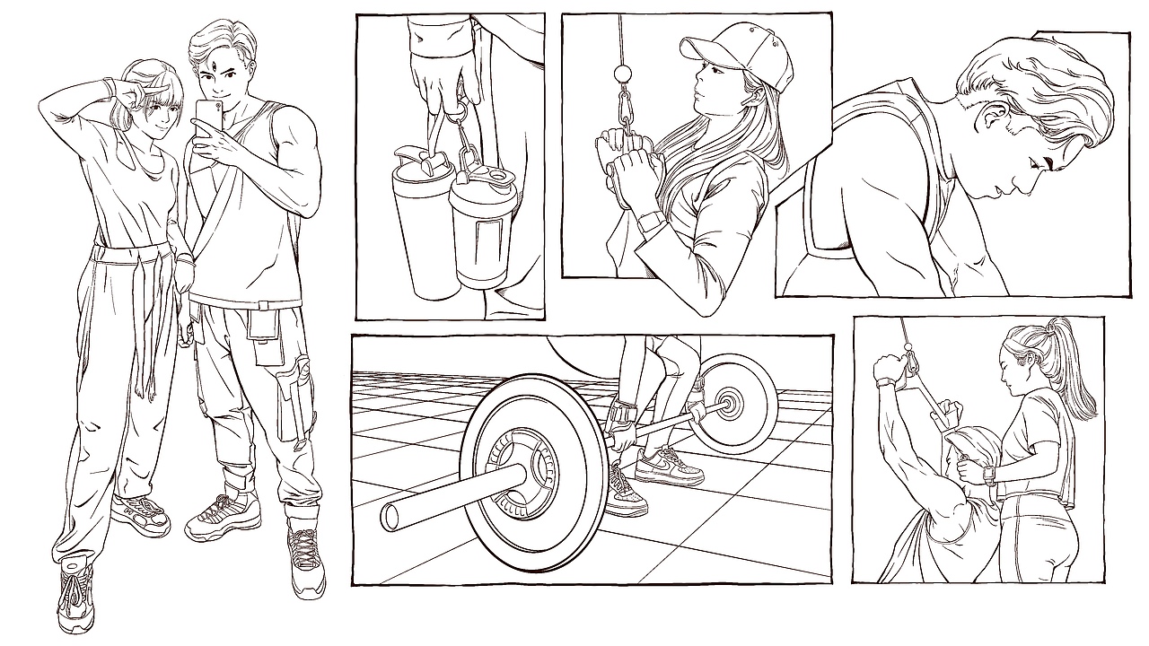 用画笔记录运动时刻~