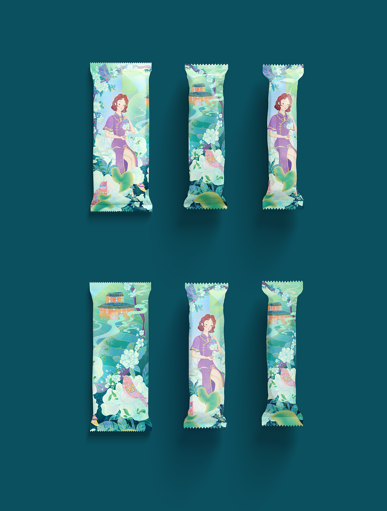 包装插画——茉莉花茶