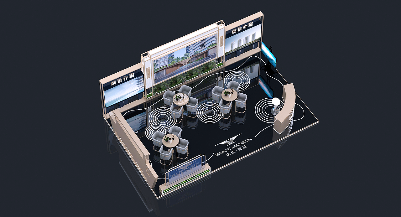 海悦天玺房地产展位设计3D效果图（图ZMzQzOTYyNTEy） - 场景 - 站酷设计师3D设计师NG男原创素材 - 站酷ZCOOL