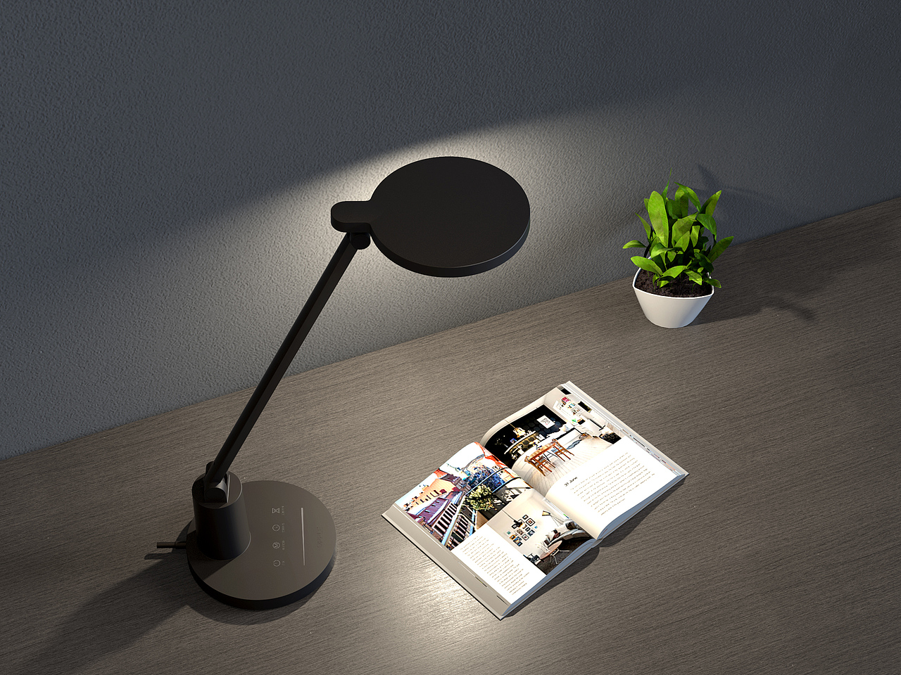 台灯渲染 场景渲染