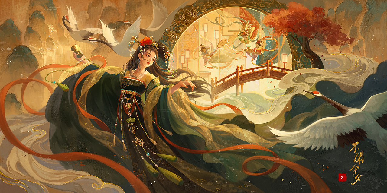 古风插画——旧词系列合集1(九图)