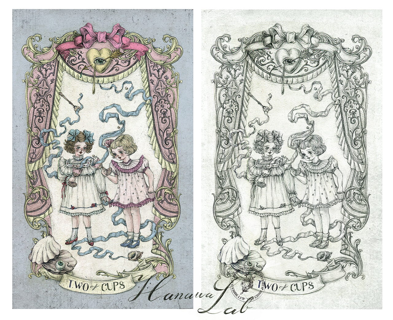 【珍宝塔罗】原创塔罗牌设计——圣杯系列（图ZMzEzNzYxMDg0） - 商业插画 - 站酷设计师hanawa花轮原创素材 - 站酷ZCOOL