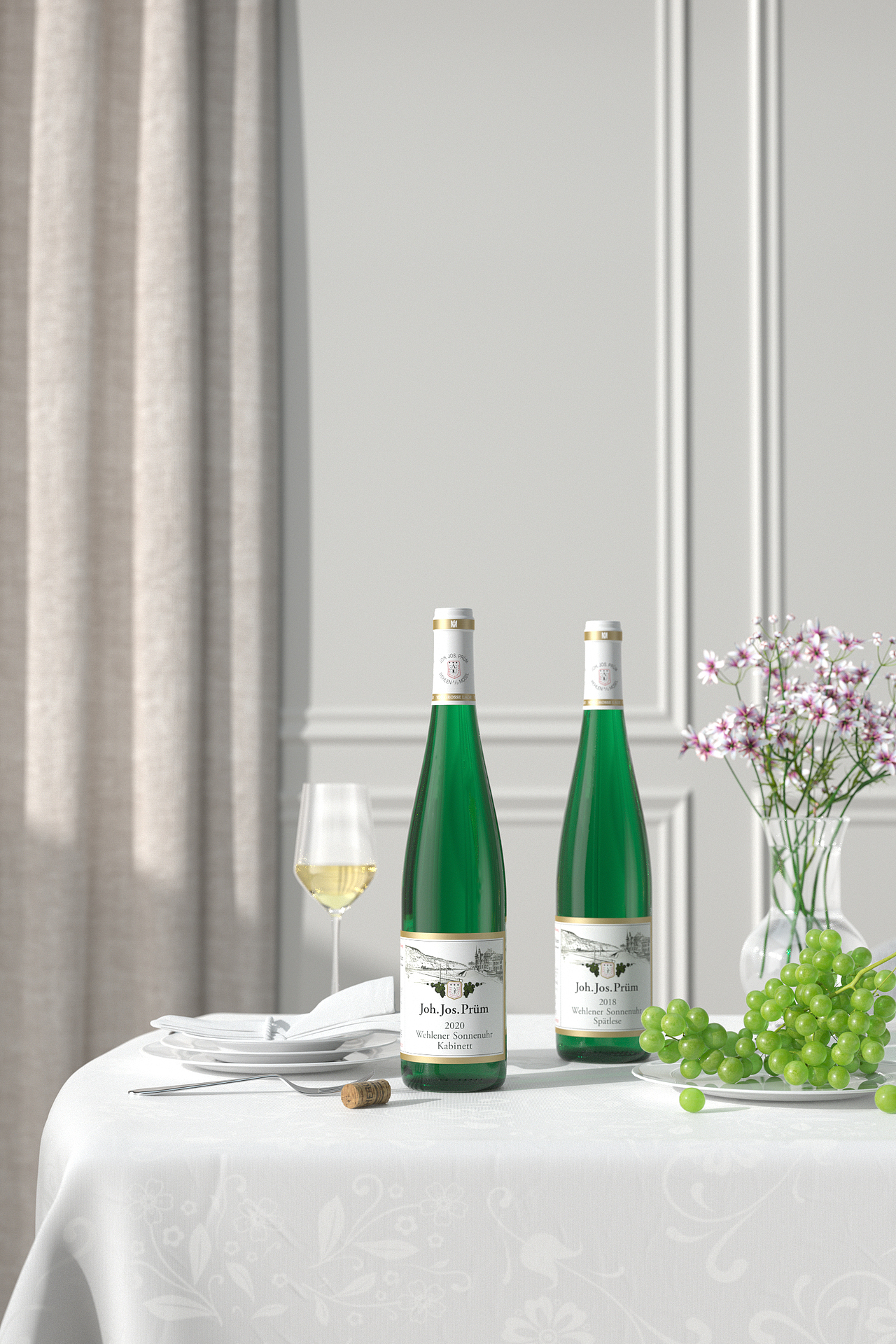 葡萄酒渲染-绿色系