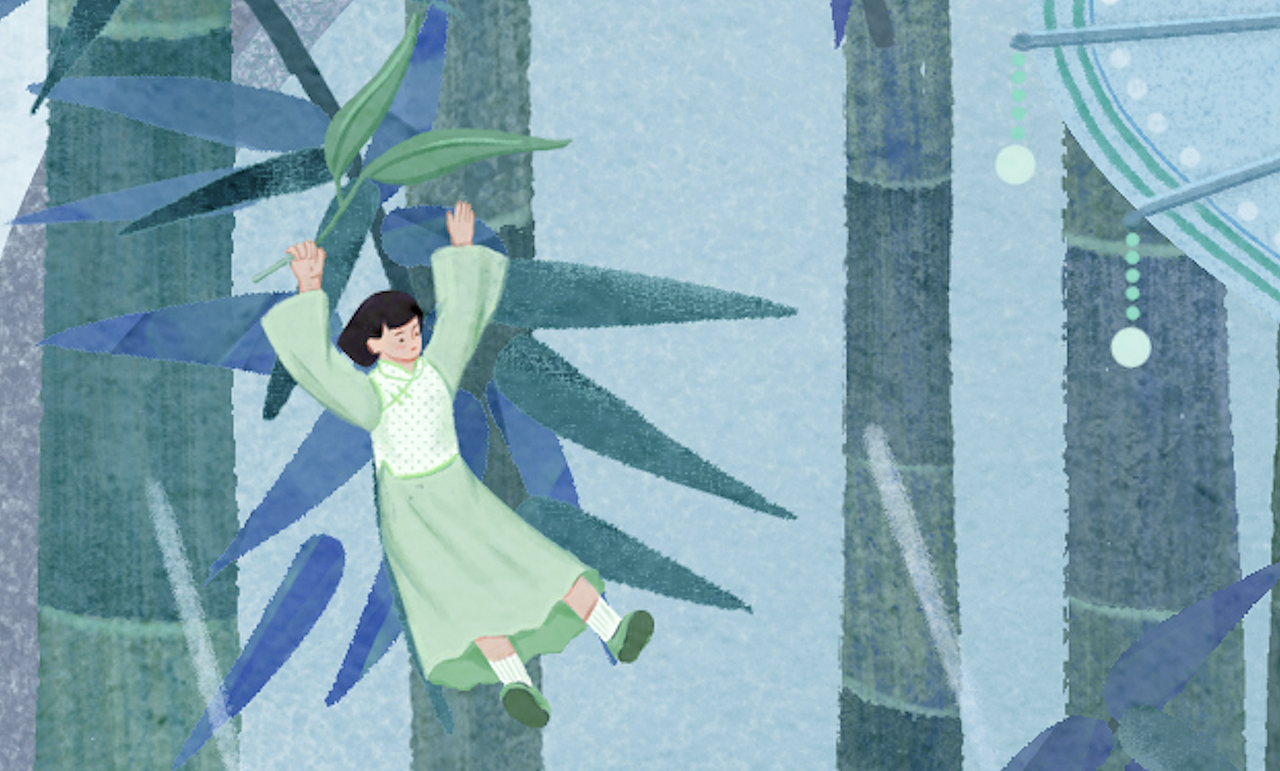 烟雨竹林|原创插画