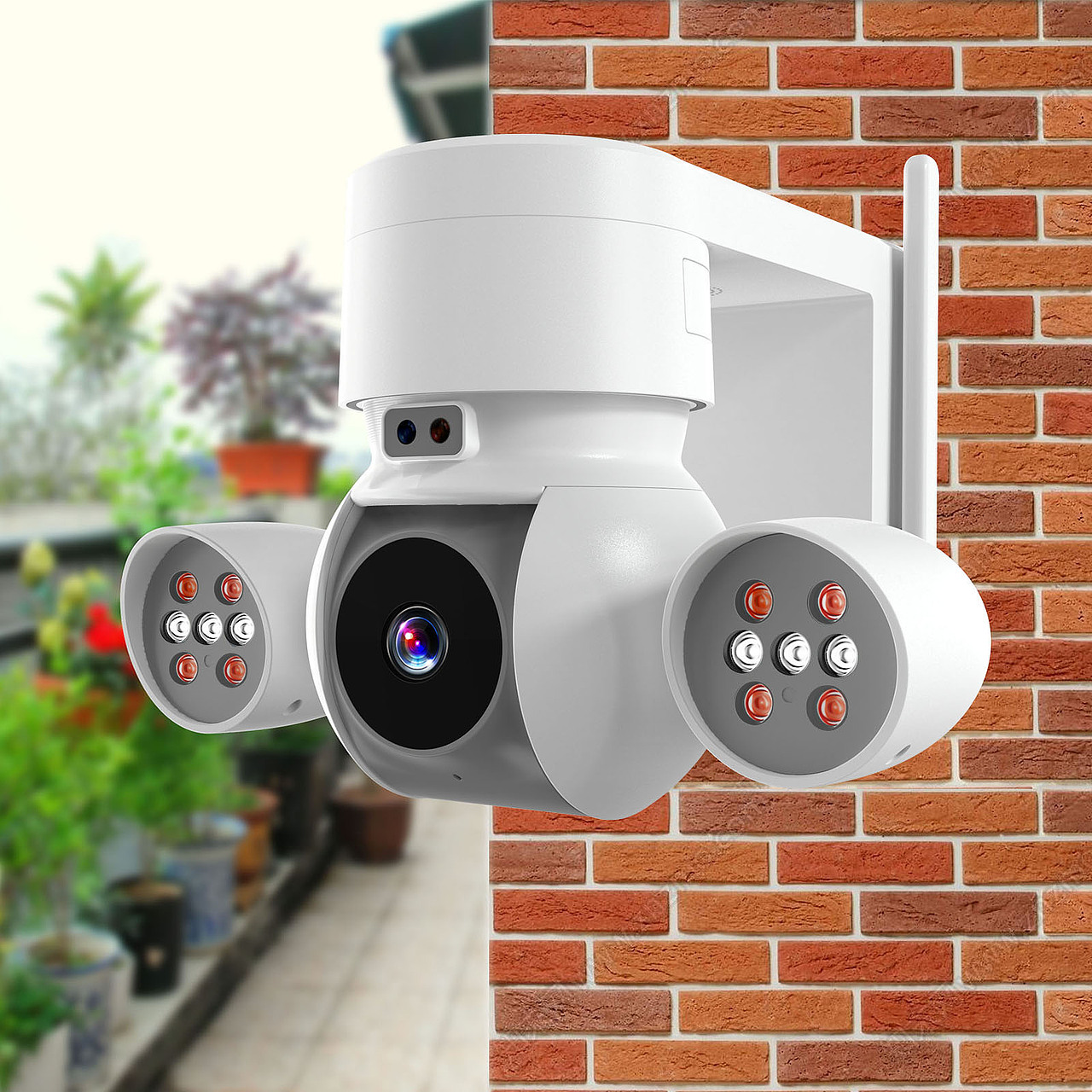 太阳能摄像头{旋转}