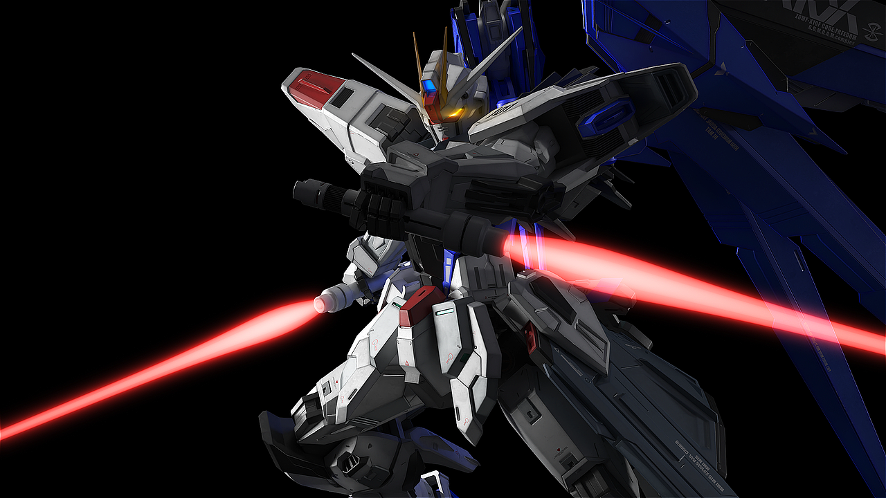 blender 自由高达 模型和动画练习