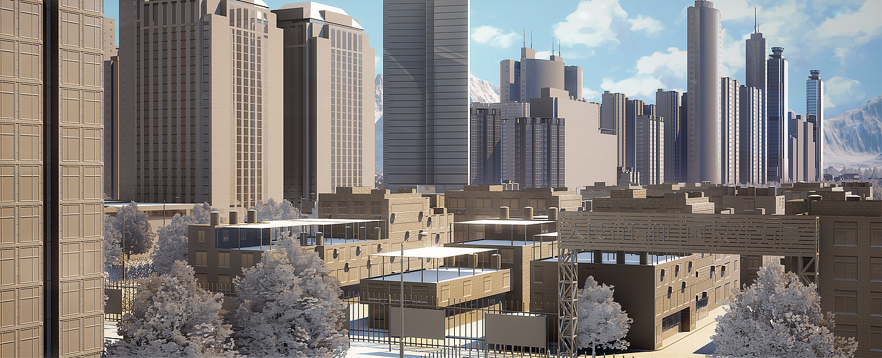 UE4/UE5 虚拟搭建城市-数字孪生-大城市场景（图ZMzE2MDUyNDAw） - 建筑/空间 - 站酷设计师CG繁华原创素材 - 站酷ZCOOL