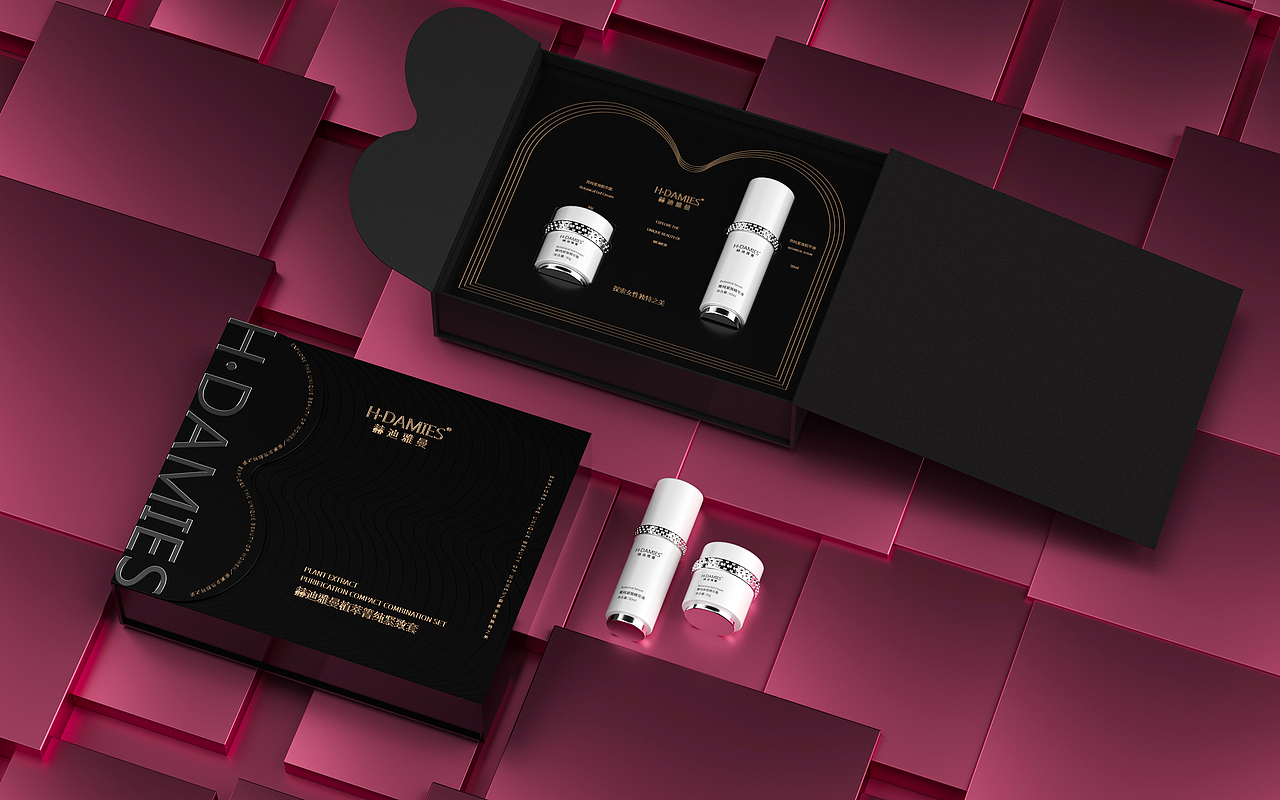 赫迪雅曼-植萃菁純緊致套盒設(shè)計(jì)（圖ZMzI1NTM3Mjg0） - 包裝 - 站酷設(shè)計(jì)師野區(qū)喝酒原創(chuàng)素材 - 站酷ZCOOL