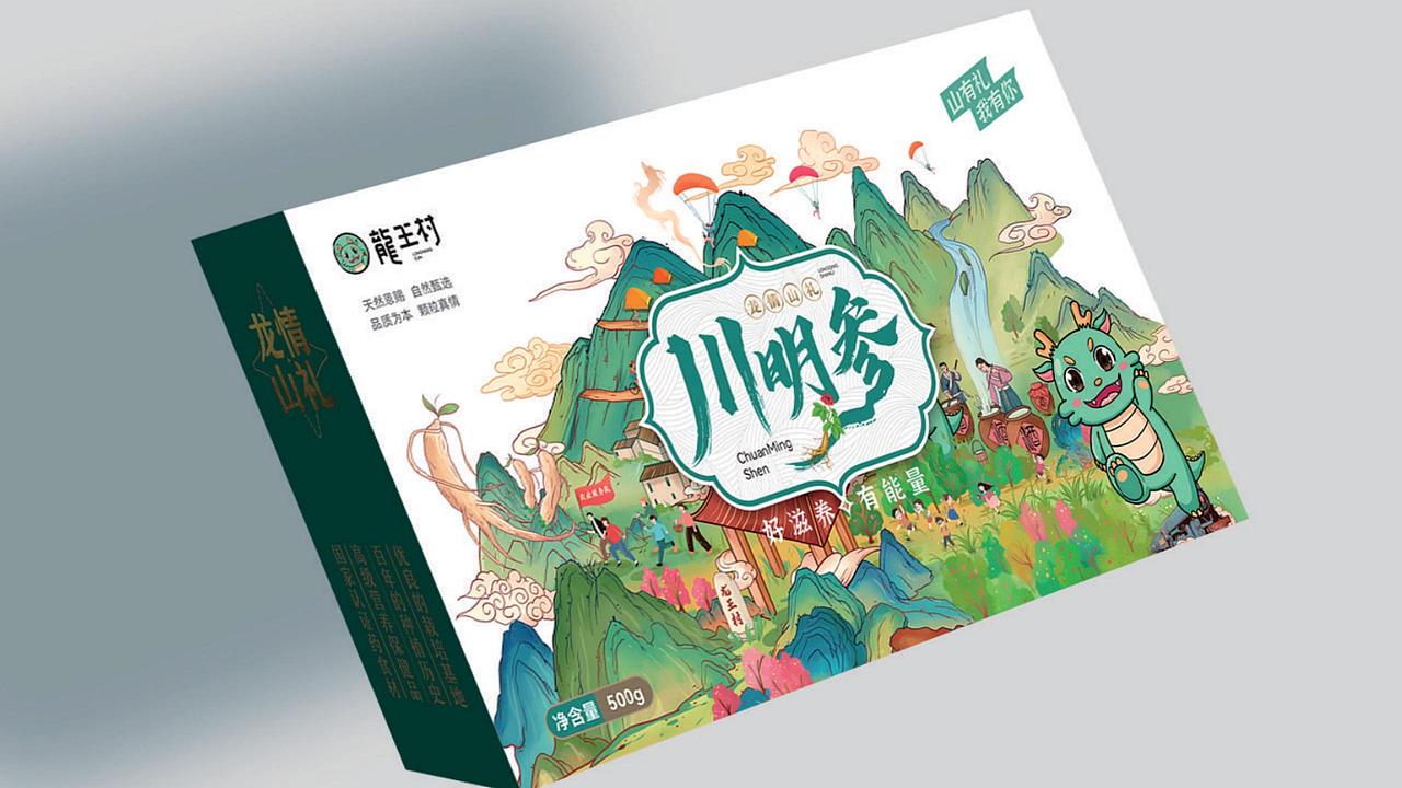 文创|龙王村品牌形象设计案例 IP设计 包装设计