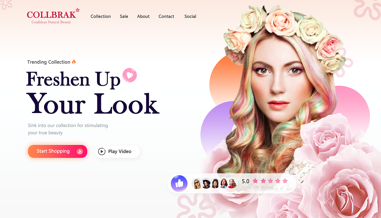 Collbrak美妆品牌首页设计（图ZMzAxNjE3MTE2） - 企业官网 - 站酷设计师saynaomi原创素材 - 站酷ZCOOL