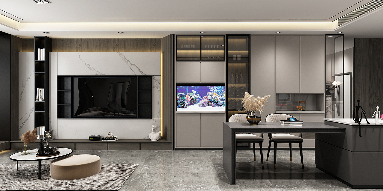 深圳装修：新天鹅堡二期现代简约风，高级感溢出屏幕！