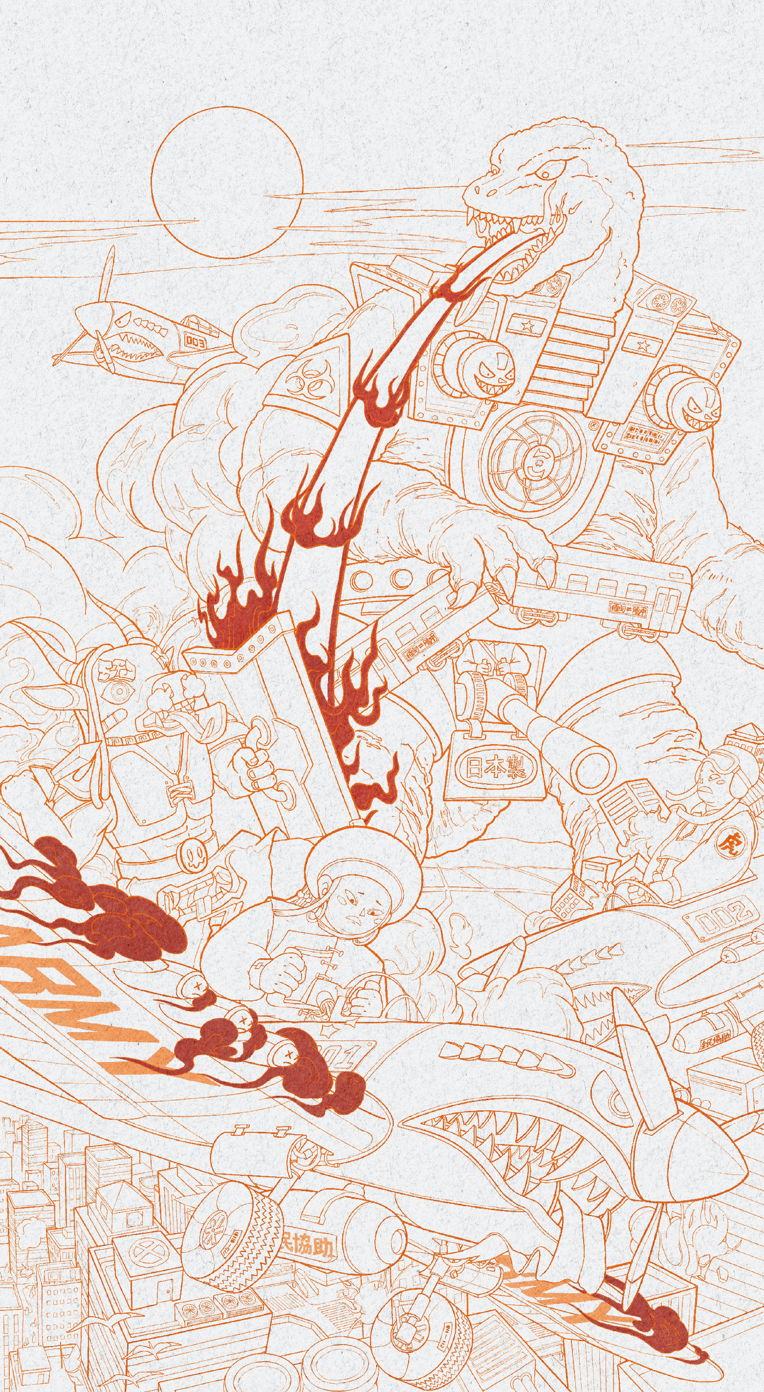 江湖龙虎斗Ⅱ（图ZMjk3OTA1MzE2） - 商业插画 - 站酷设计师pokz原创素材 - 站酷ZCOOL