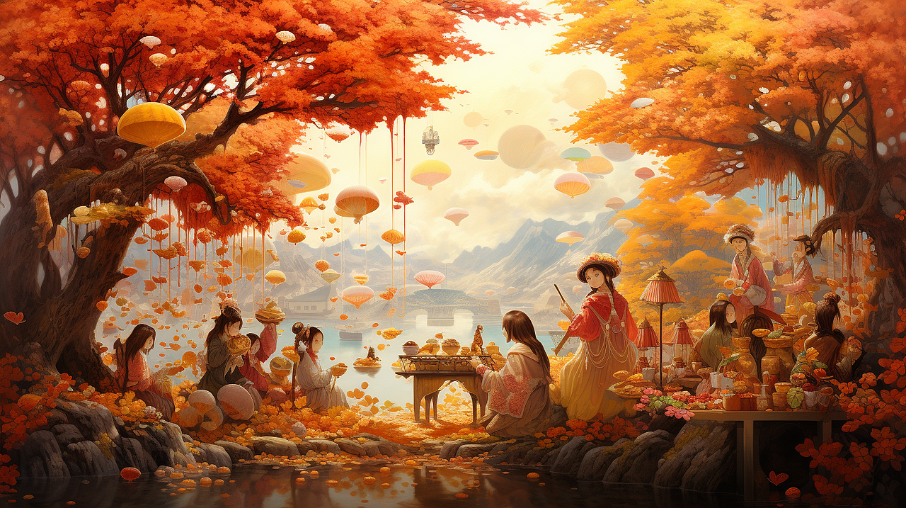 中秋节主题插画