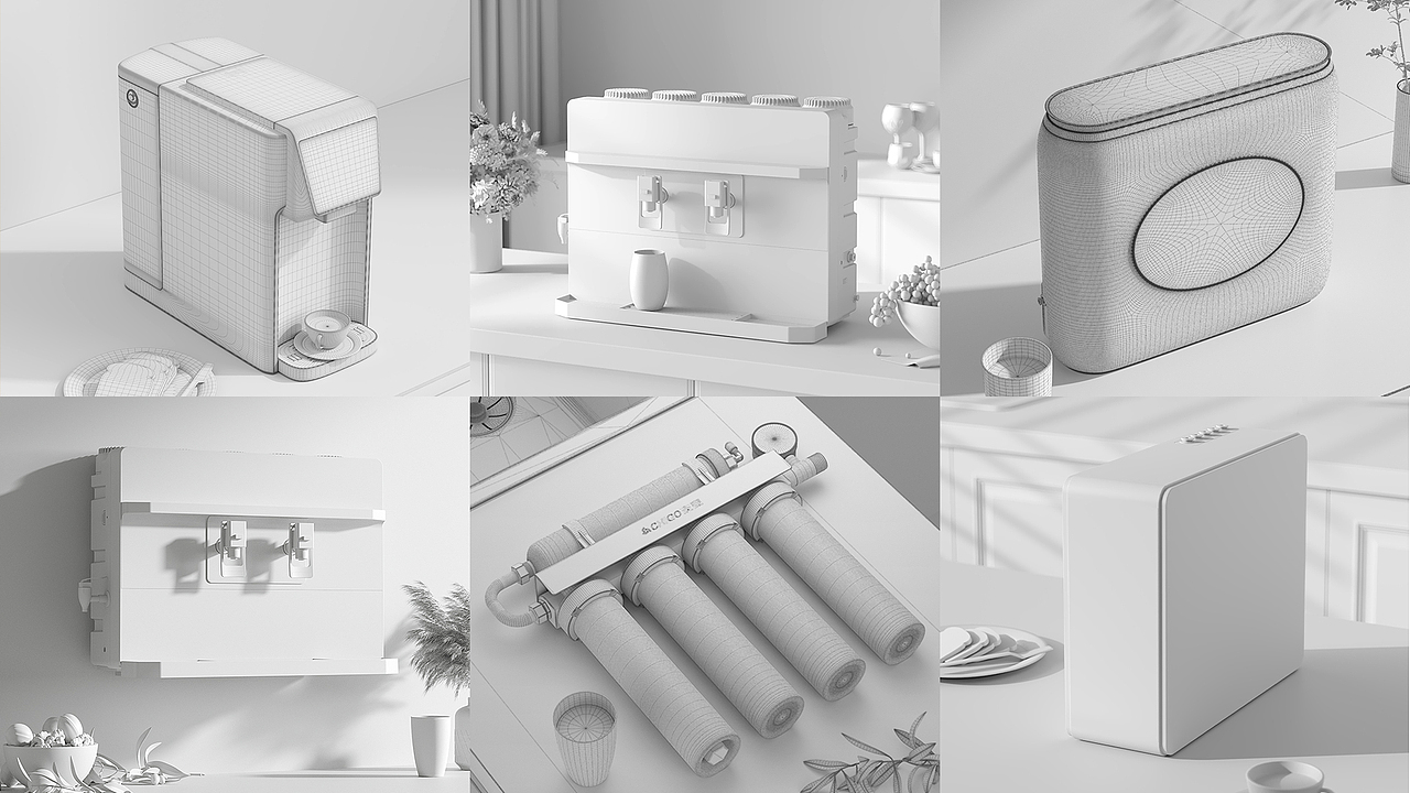 净水产品丨C4D+Corona渲染（图ZMzA1MzQ5MDc2） - 产品 - 站酷设计师傻傻熊熊不怕怕原创素材 - 站酷ZCOOL