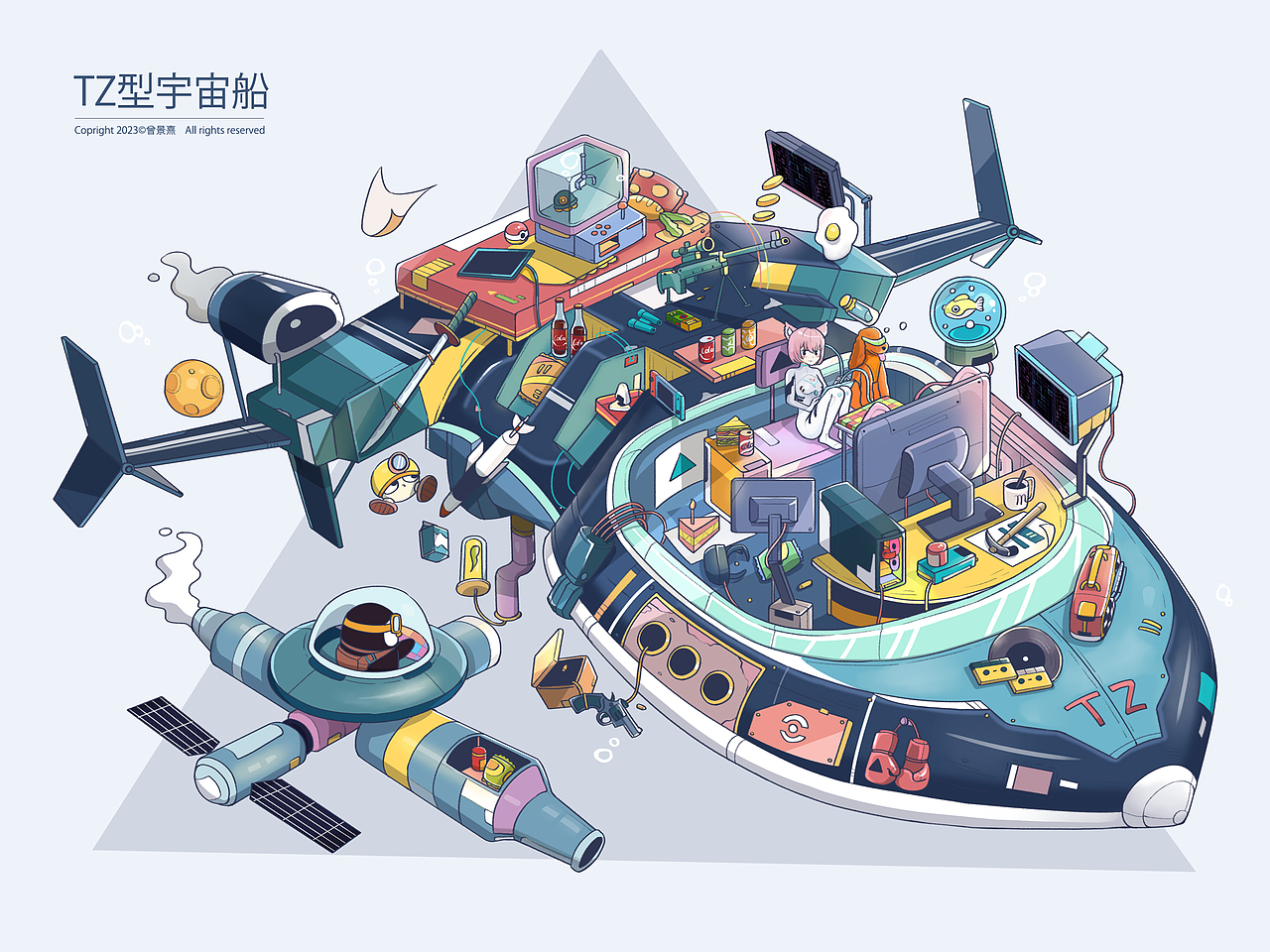 「 微观生活 」插画作品（七）（图ZMzI2NzY4NTQ4） - 创作习作 - 站酷设计师景熹原创素材 - 站酷ZCOOL