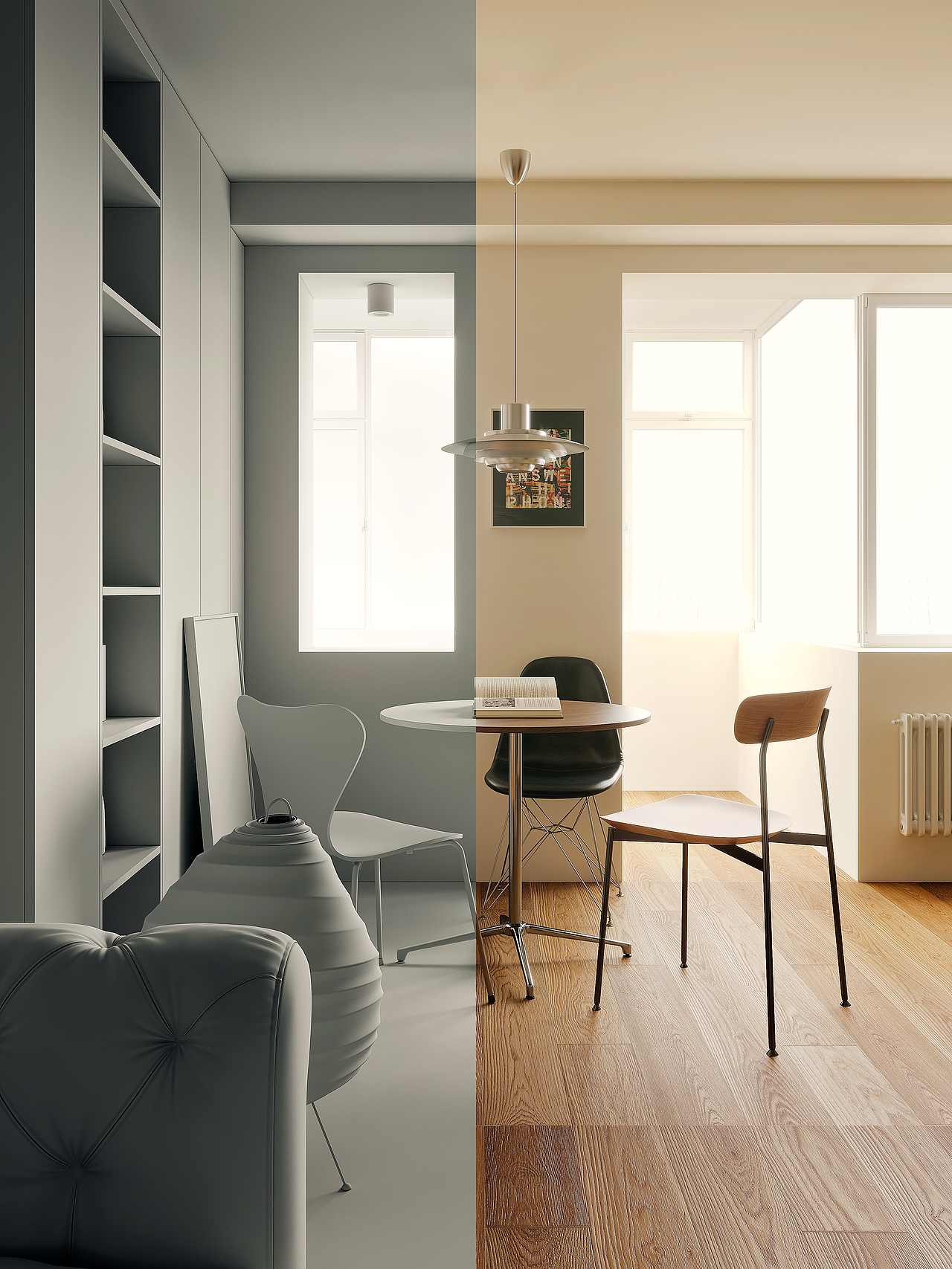 小戶型的中古設(shè)計(jì)（圖ZMzI2ODU4MDg0） - 家裝設(shè)計(jì) - 站酷設(shè)計(jì)師凡間畫肆_小白原創(chuàng)素材 - 站酷ZCOOL