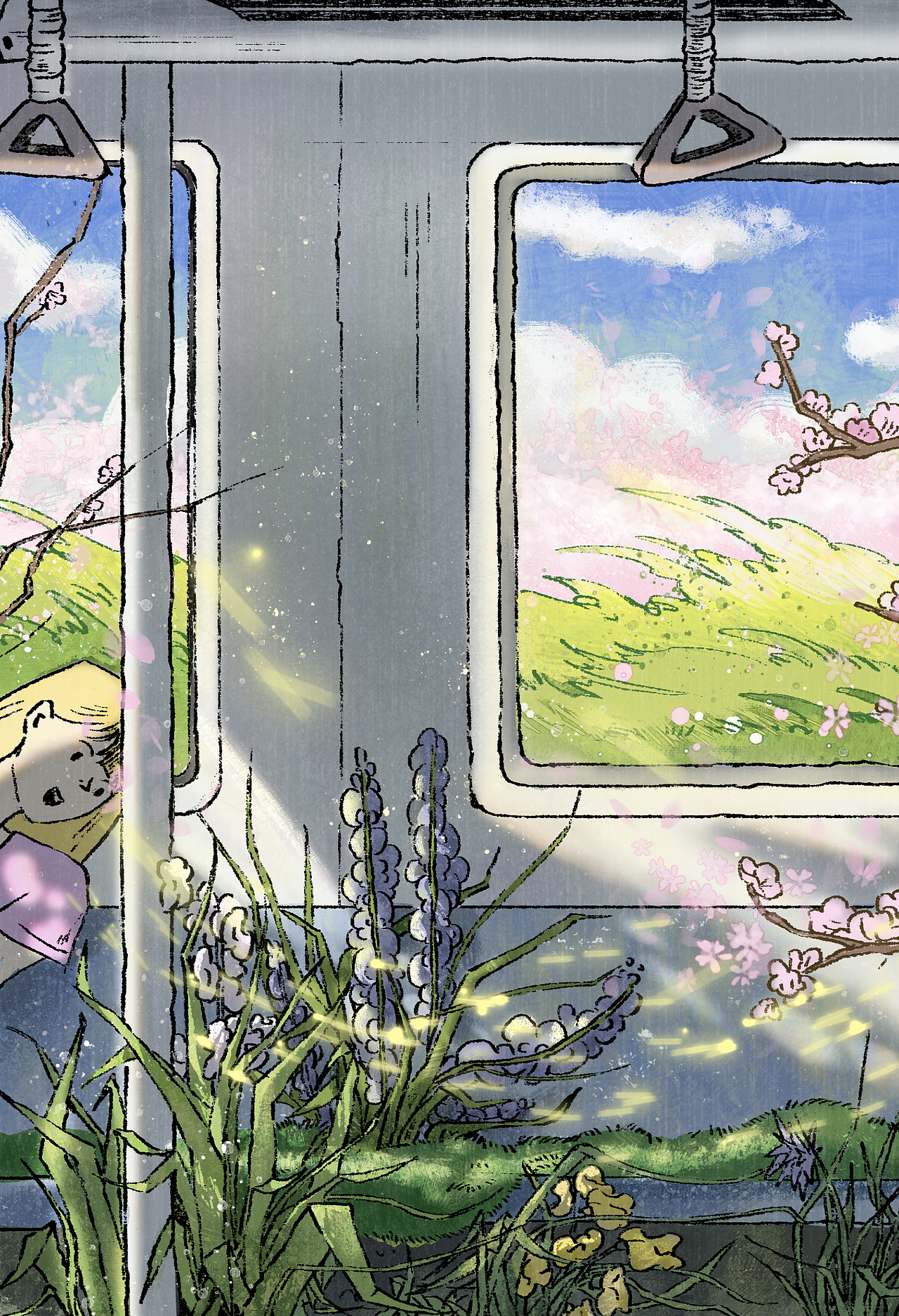 春日地铁（图ZMzM2NDczMTUy） - 创作习作 - 站酷设计师挖土豆原创素材 - 站酷ZCOOL